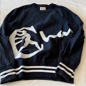 Todd Snyder x Champion Navy Sweatshirt with White Logo